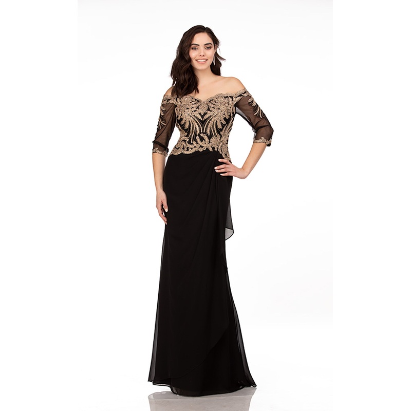 Abby Paris 96065 Dress Gold/Black