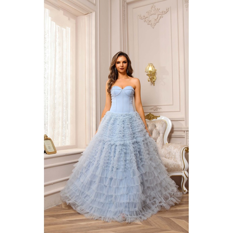 Terani 251P4092 Dress Light Blue