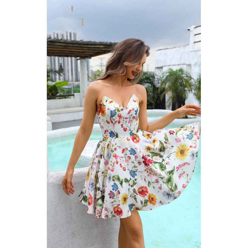 Terani 251P4374 Dress Ivory Multi