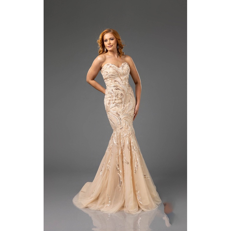 Terani 251P4388 Dress Champagne