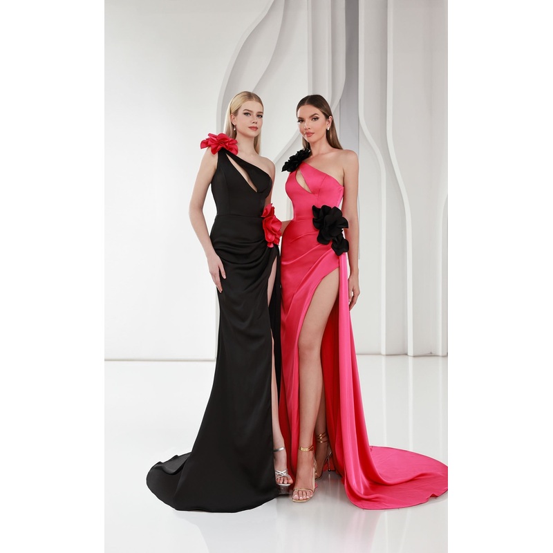 Terani 251P4530 Dress Black-Pink