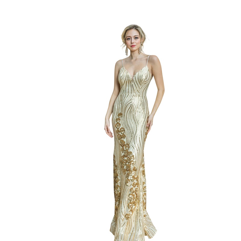 Dancing Queen 4144 Dress Gold