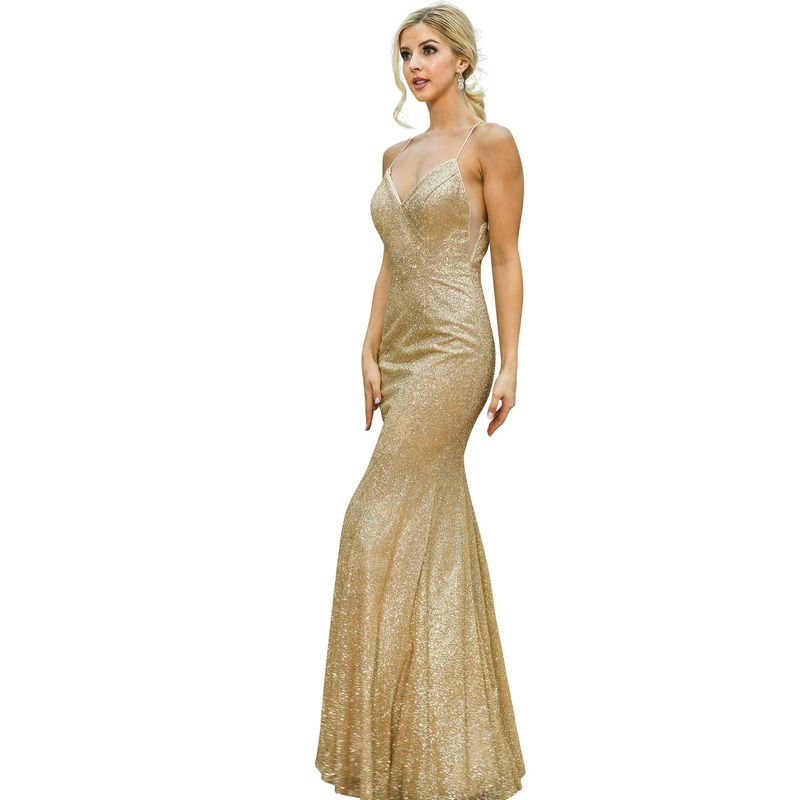 Dancing Queen 4168 Dress Gold