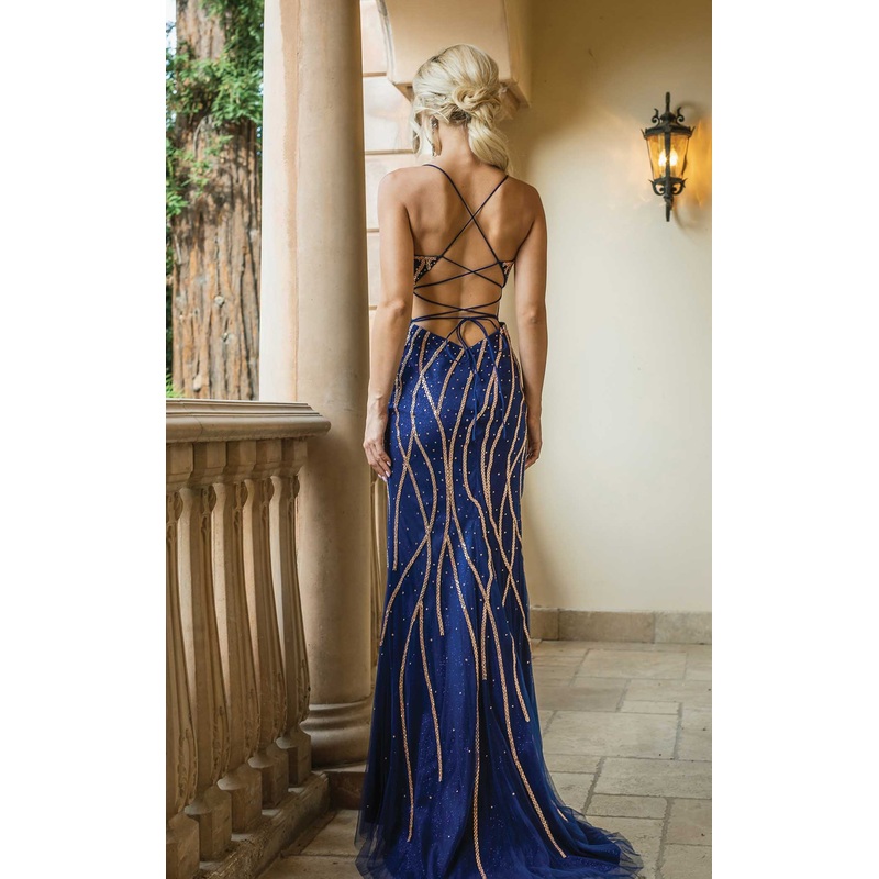 Dancing Queen 4225 Dress Navy