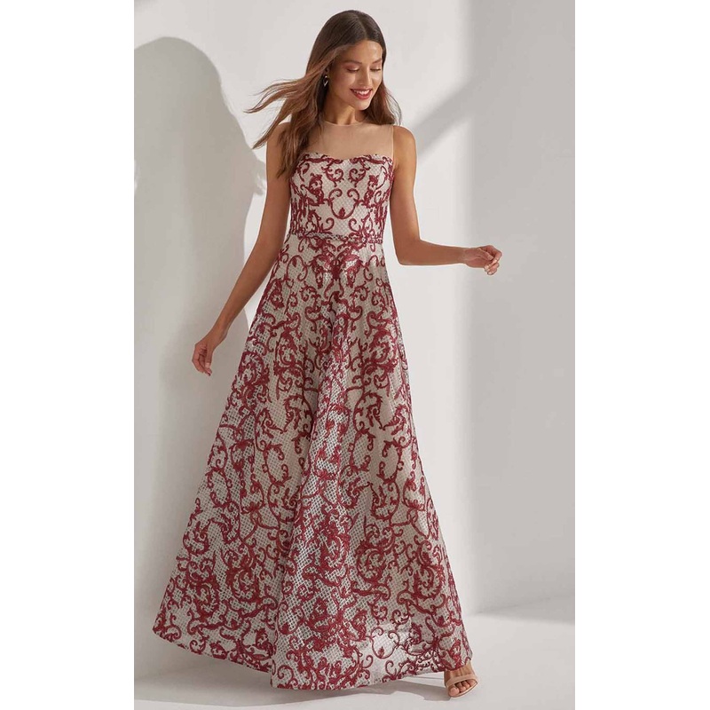 Tiara 260633 Dress Silver-Red