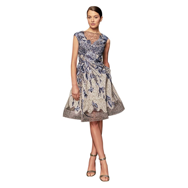 Alexander by Daymor 963 Dress Blue/Silver