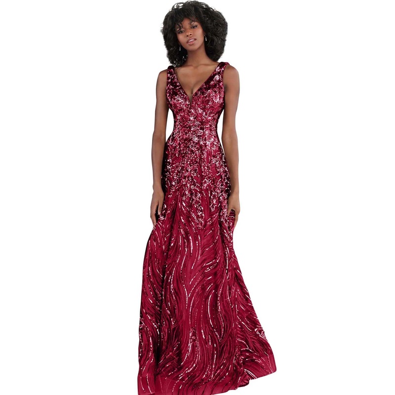 Jovani JVN66727BG Dress Burgundy