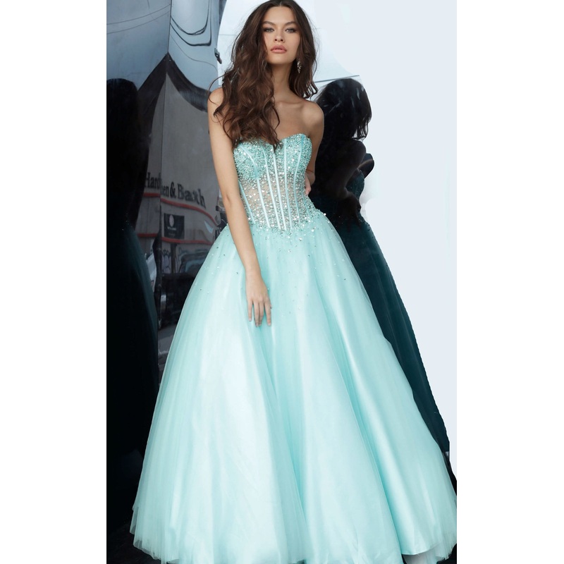 Jovani 1332BG Dress Aqua-Aqua