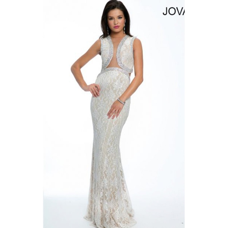 Jovani 98393BG Dress Ivory/Nude