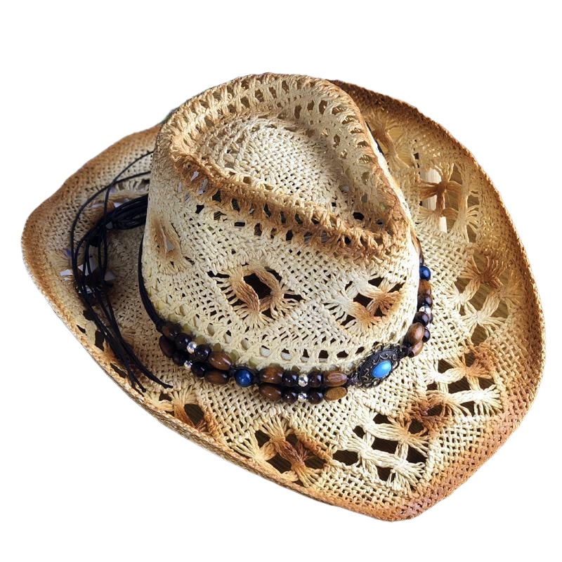 Men’s Western Cowboy Casual Wide Brim Sun Hat 20896227U Brown