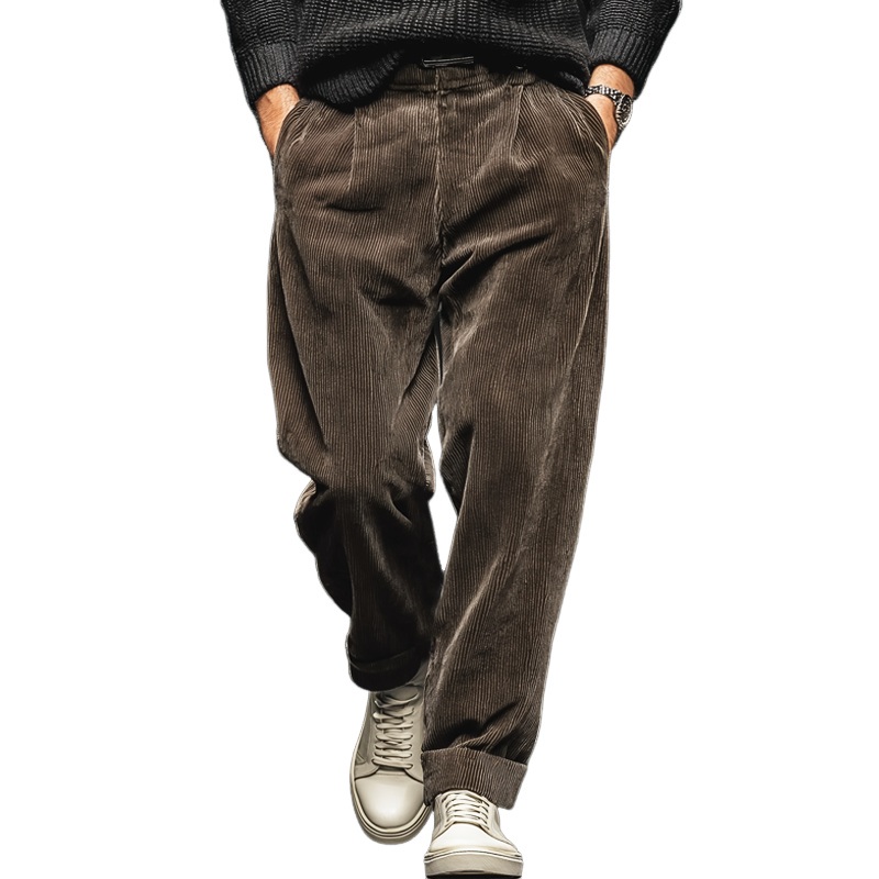 Men’s Classic Coffee Corduroy Casual Pants MTA2456J4U Coffee