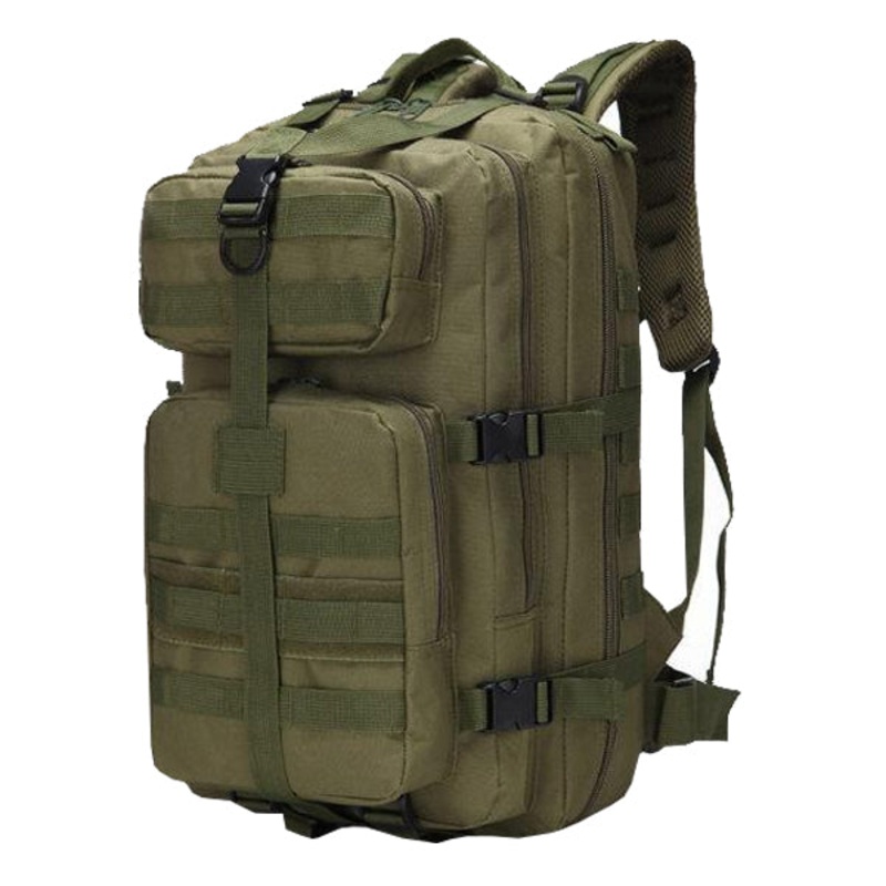 OUTDOOR LARGE CAPACITY MULTIFUNCTIONAL CANVAS BACKPACK Army Green