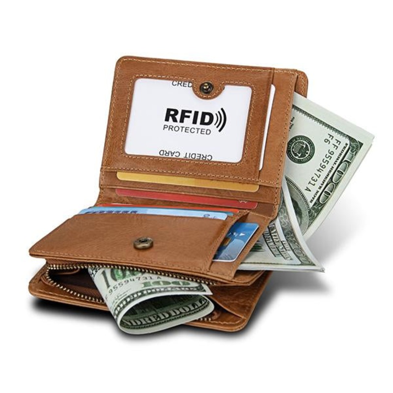 VINTAGE COWHIDE WALLET 37322165M Khaki