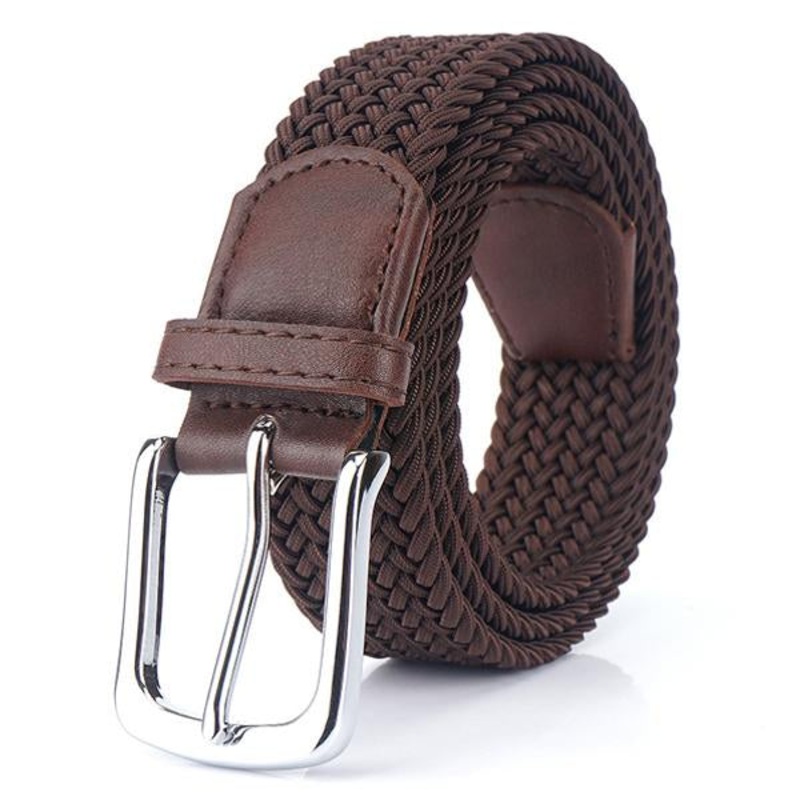 Men’s 3.4CM Woven Elastic ELASTIC Belt Khaki