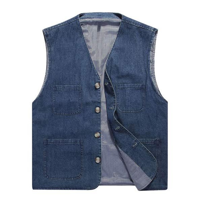 MEN’S COTTON VEST 60757680W Blue