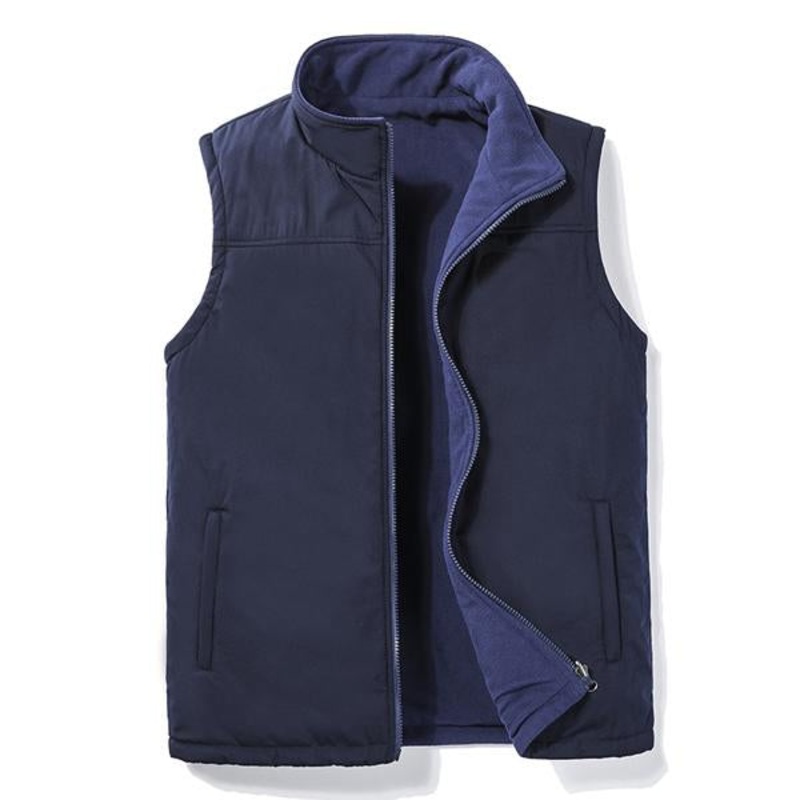 MEN’S FLEECE REVERSIBLE VEST Black