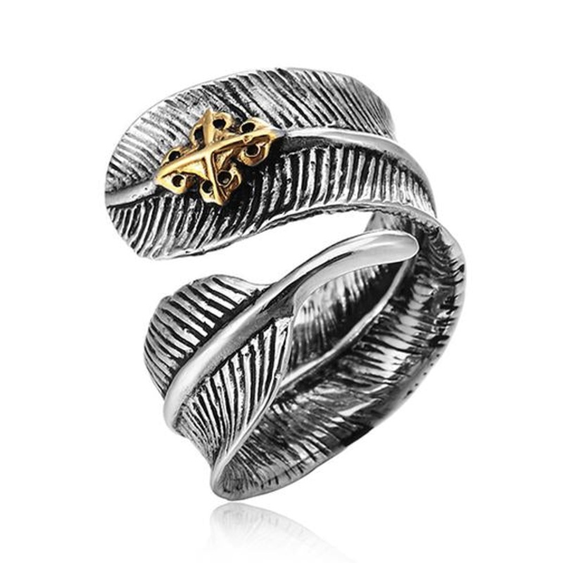 VINTAGE FEATHER RING 70155980M Silver