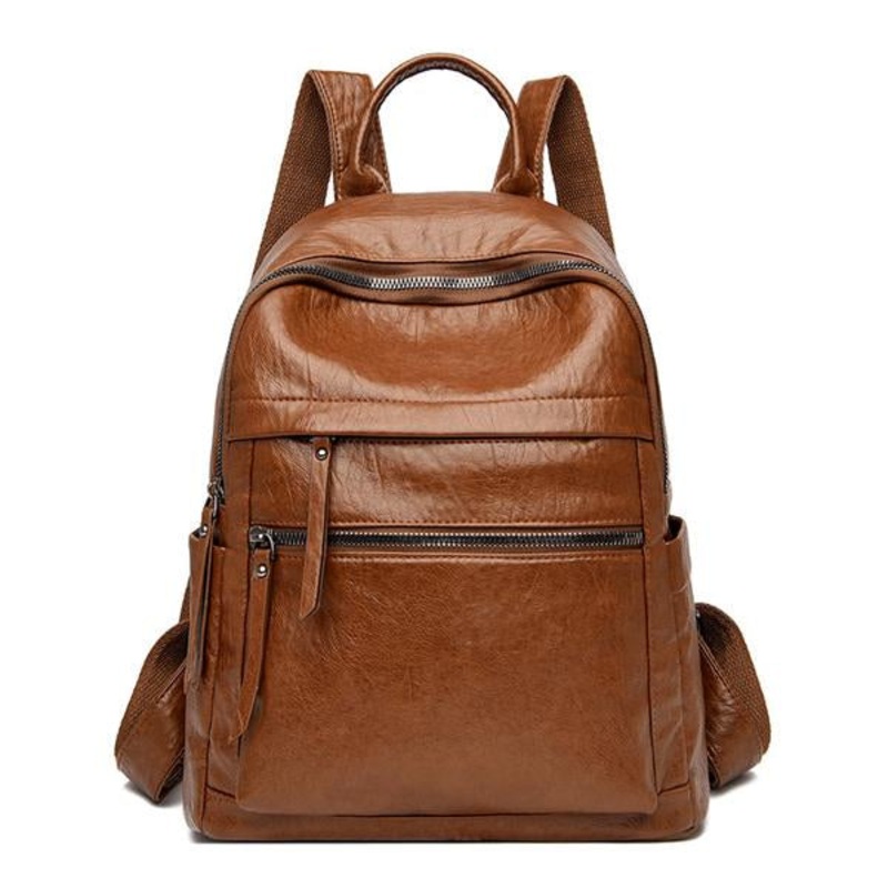 VINTAGE SOFT LEATHER BACKPACK  14956620X Brown