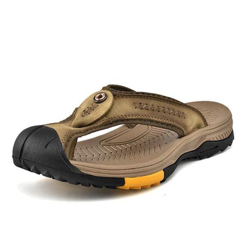 Men’s Protective Toe Flip-flops 04501657 Khaki