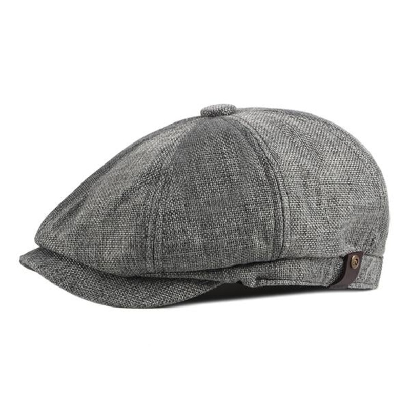 Men’s Thin Breathable Retro Casual Beret 05351369M Dark Grey