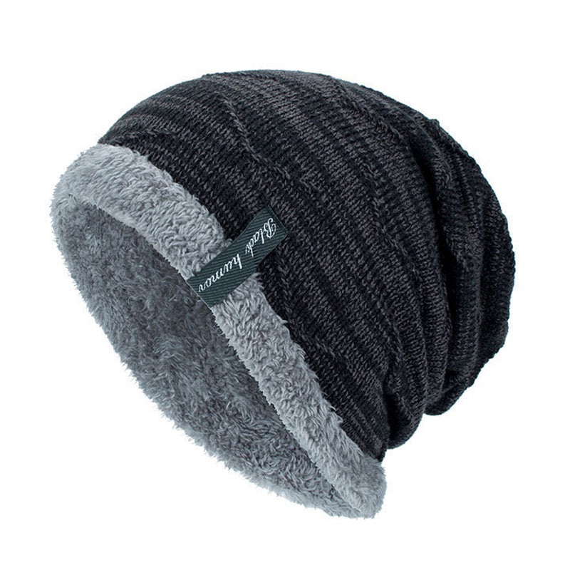 Men’s Fleece Warm Knitted Hat 57515528Y Black