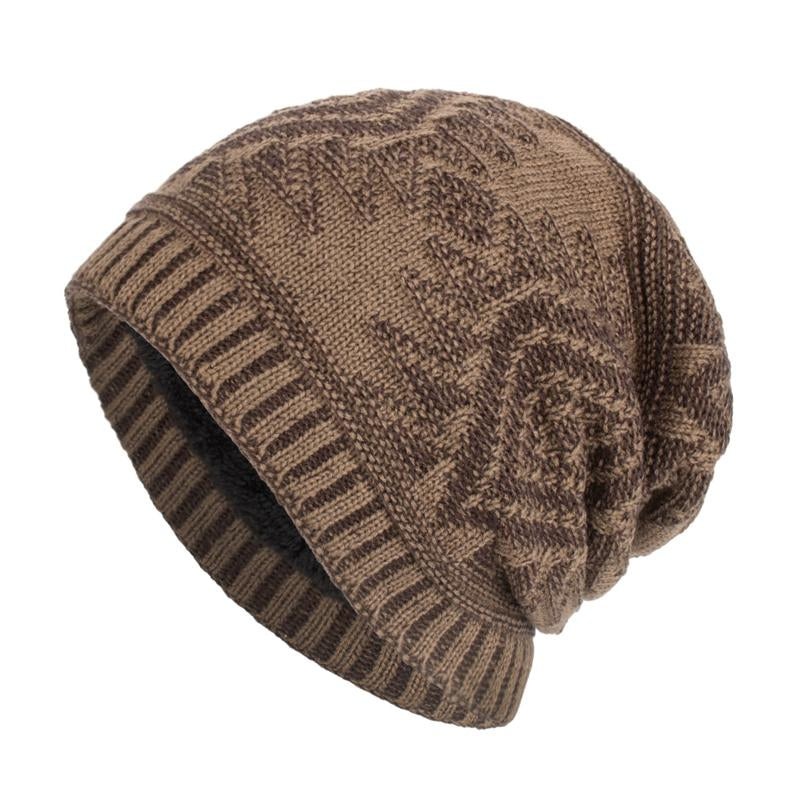 Men’s Fleece Warm Knitted Hat 96256194Y Khaki