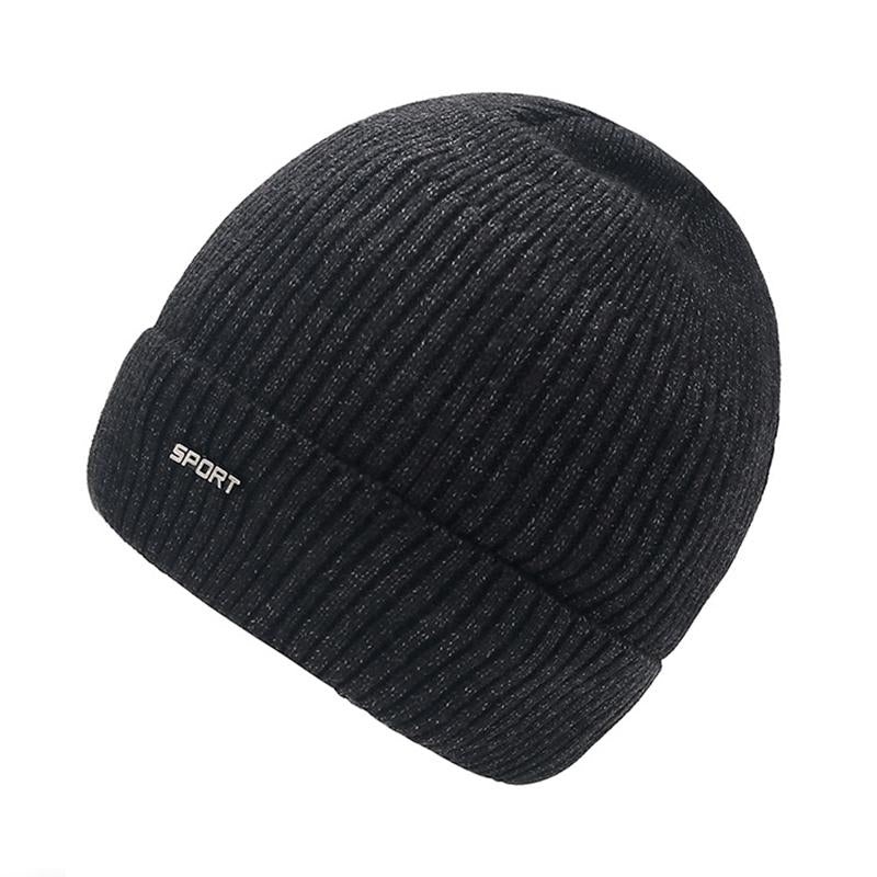 Men’s Casual Warm Knitted Beanie Hat 12207797M Dark Gray