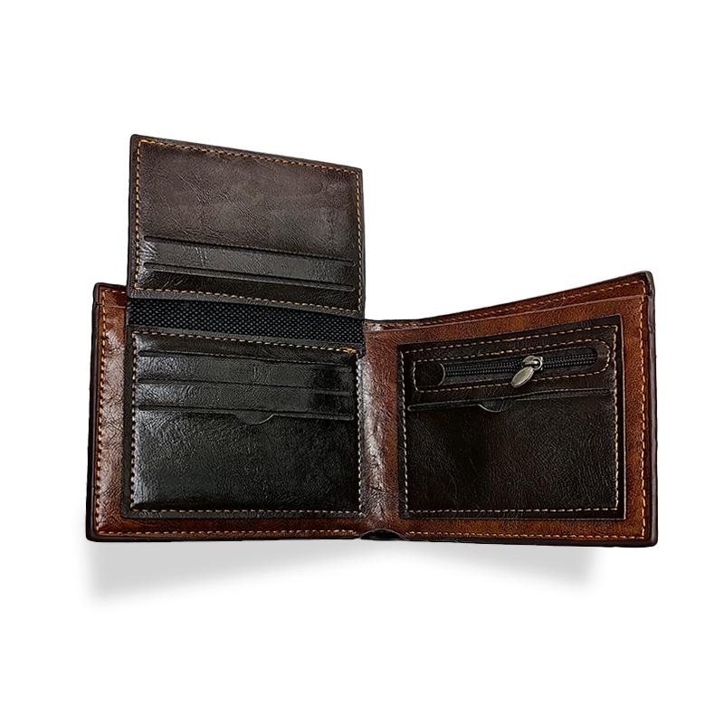 Men’s Short Vintage Crocodile Head Multi-Card Wallet 72231672U Coffee