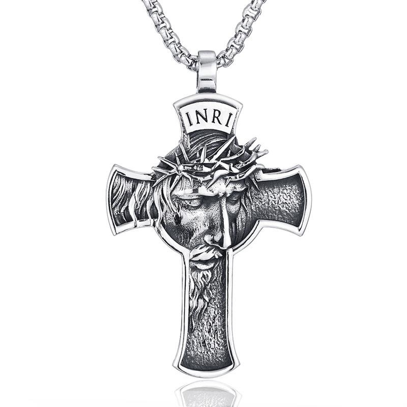 Vintage Casual Cross Faith Necklace 67614723TO Silver