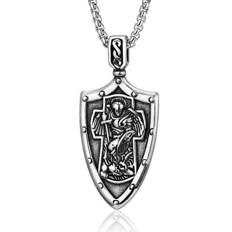Vintage Casual Cross Templar Necklace 98713126TO Silver