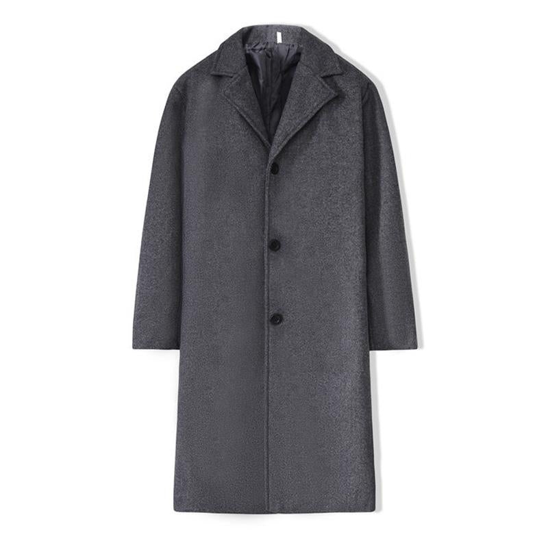 Men’s British Style Slim Long Trench Coat 45391039X Black