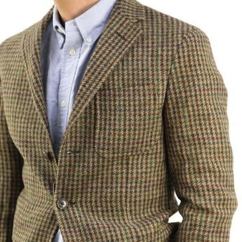 Men’s Blended Single-breasted Blazer 11381844X Khaki
