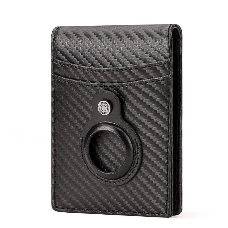 Men’s Practical Air Tag Leather Wallet 62994031K Carbon Fiber