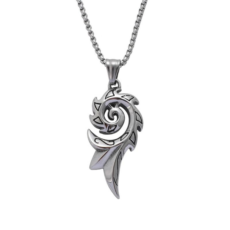 Vintage Casual Flame Necklace 25924401TO Silver