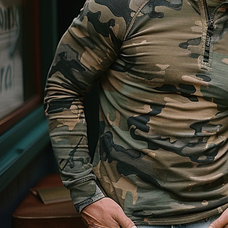 Men’s Outdoor Camouflage Hoodie 60572380X Army Green
