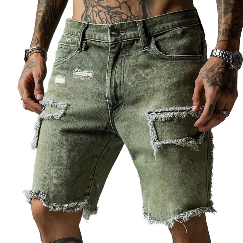 24-hour shipping outMen’s Vintage Denim Brushed Shorts MTA1971C7P Green