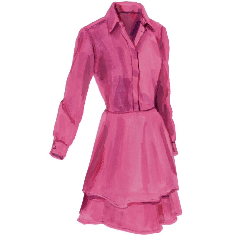 Double Peplum Tunic Berry