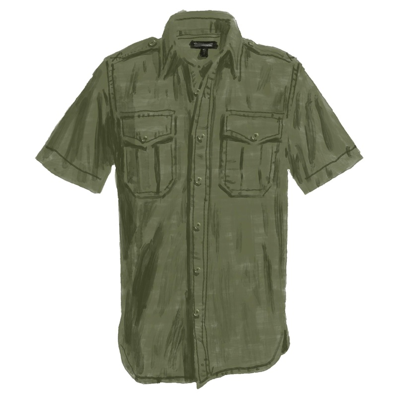 Short Sleeve Officer & Gentleman Field Shirt Olive