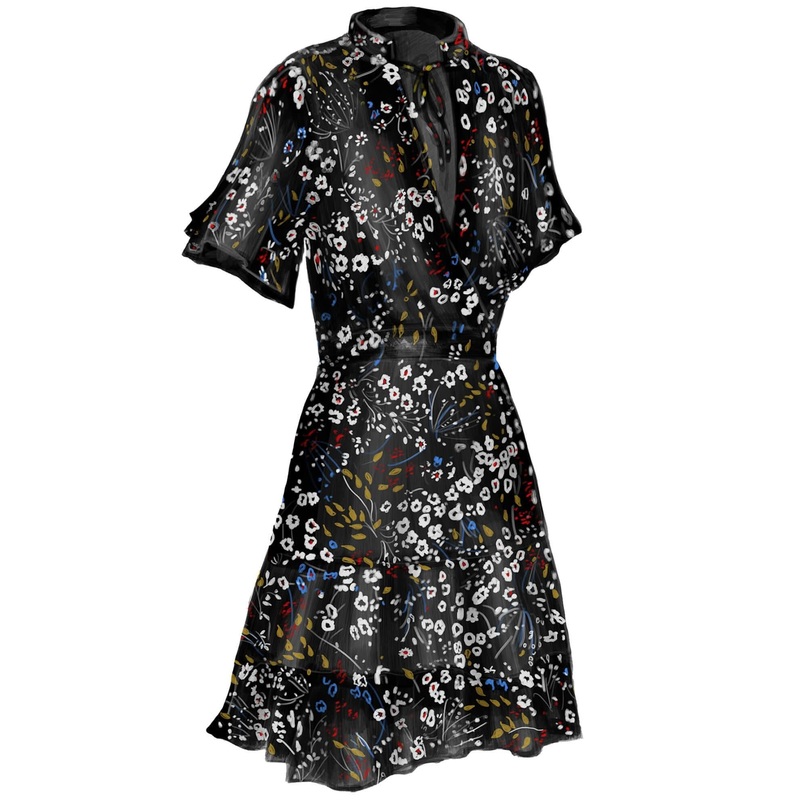 Then and Now Floral Dress Black Floral