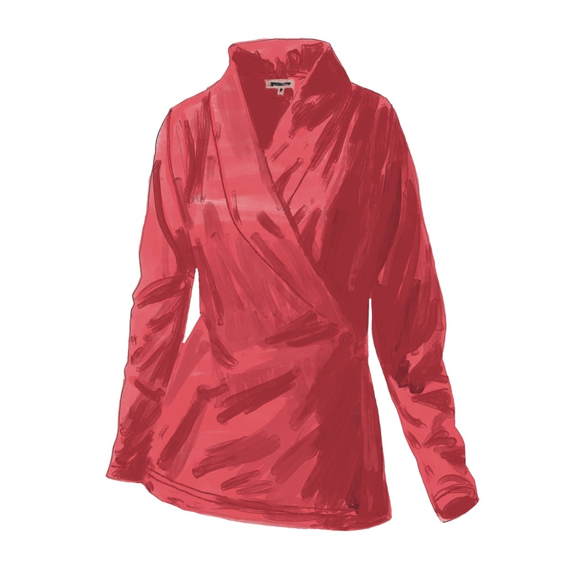 Wrap Knit Top Burnt Siena