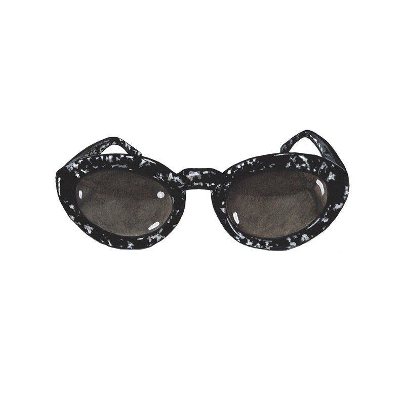Art House Sunglasses Black Crystal