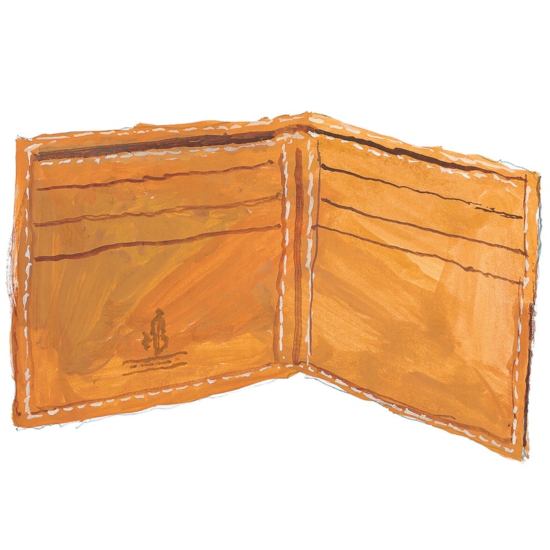 Baseball Glove Wallet Tan