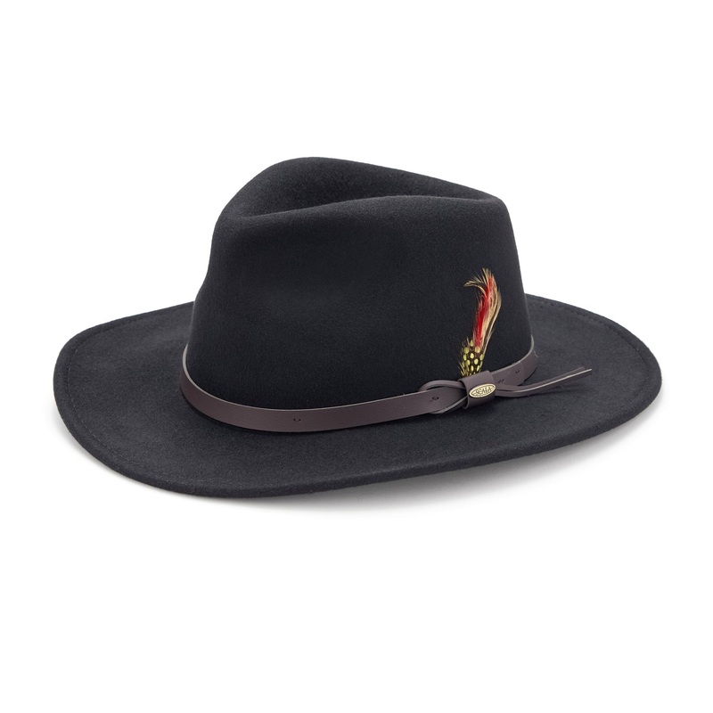 Crushable Outback Hat Black