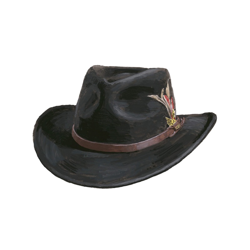 Crushable Outback Hat Black