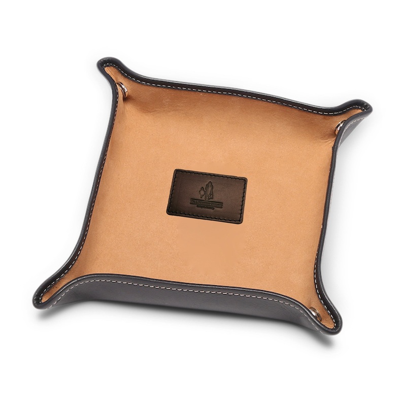 Leather Trinket Tray Bourbon