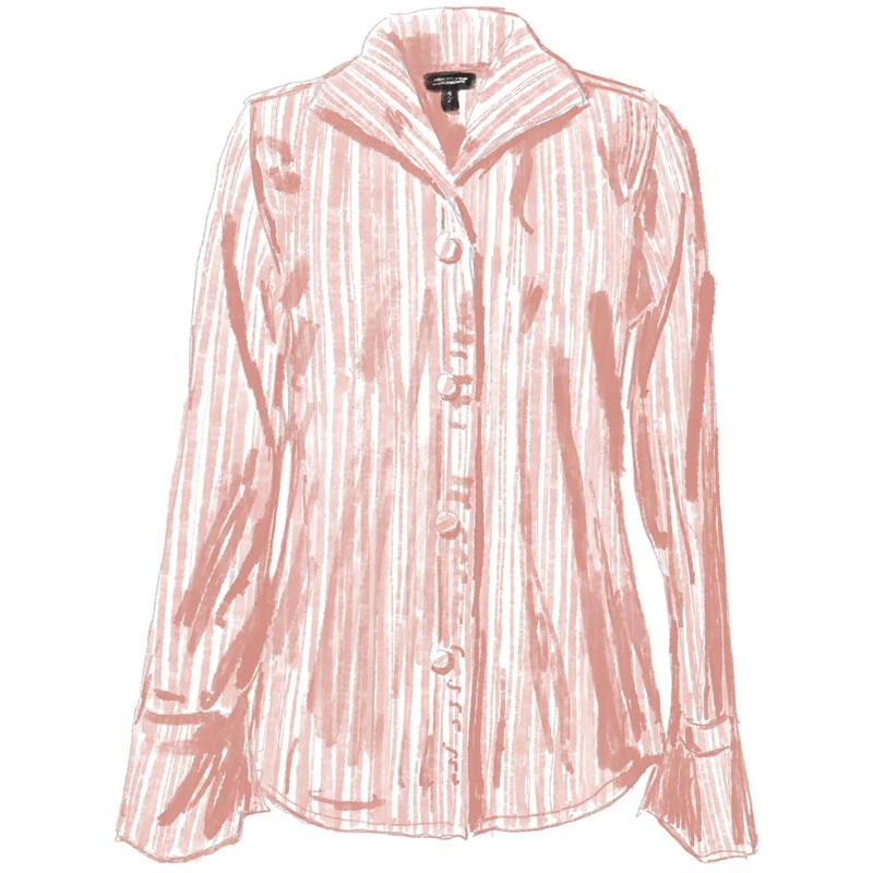 The New Swan Blouse Pink White