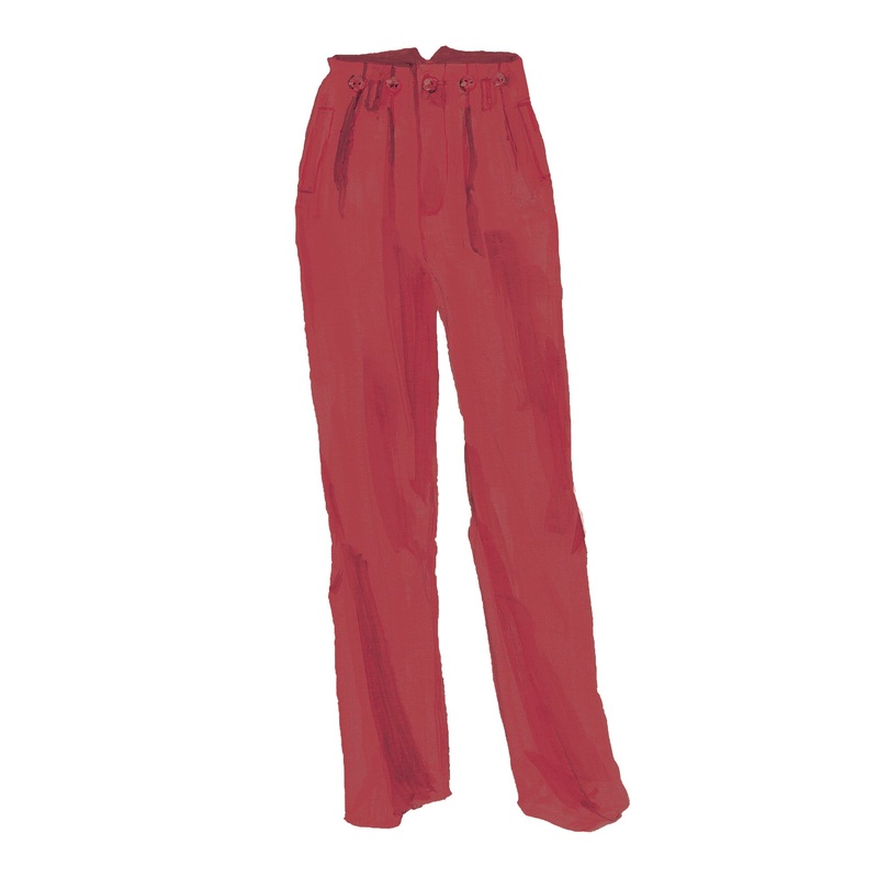 The Silk Glamour Pants Black Cherry