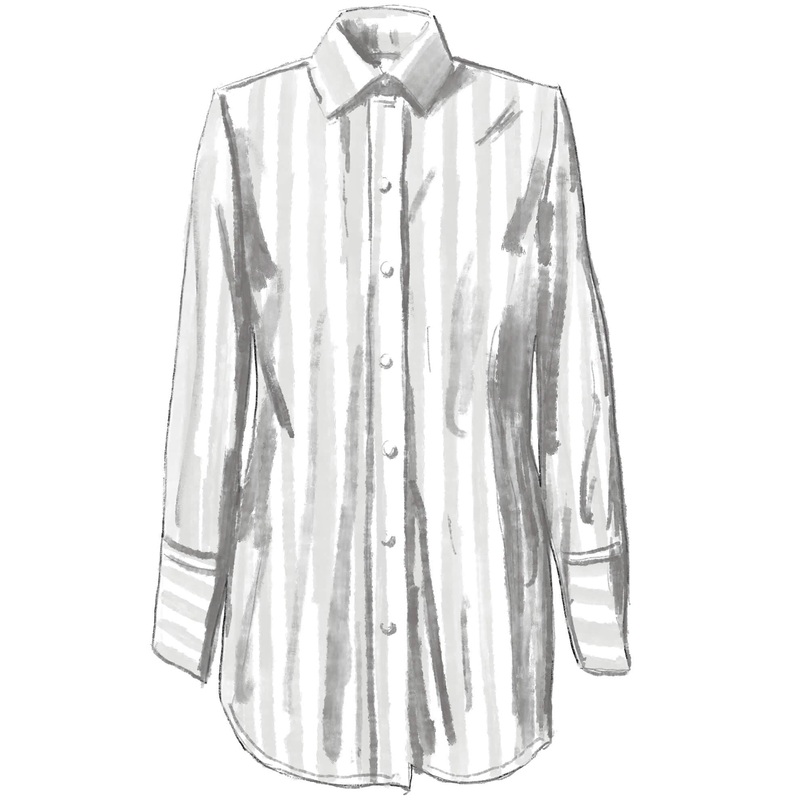 Tunic-Fit Poplin Blouse White