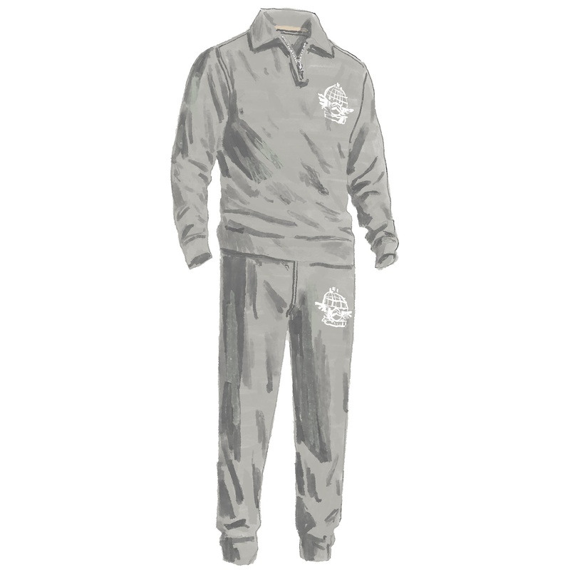 USAF Quarter Zip Heather Grey