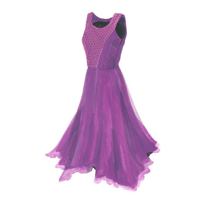 Handkerchief Hem Dress Violet